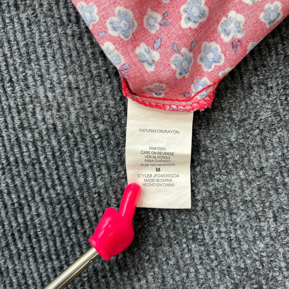 Mason & Belle Red Floral Button Front Mini Dress Medium Boho Cottagecore Y2K - Picture 4 of 4